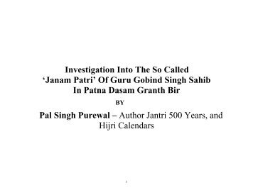 Janam Patri - Global Sikh Studies