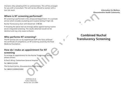 Is screening what nuchal translucency NT Scan