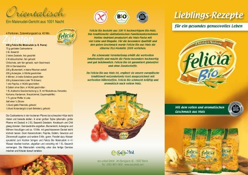 Rezepte Maispasta - Glutenfrei-Supermarkt.de