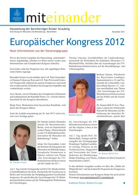 Europäischer Kongress 2012 - Barmherzigen Brüder Straubing