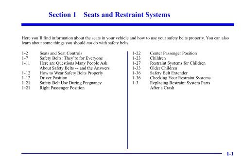 2002 Chevrolet C-Series Owner's Manual - GM Canada