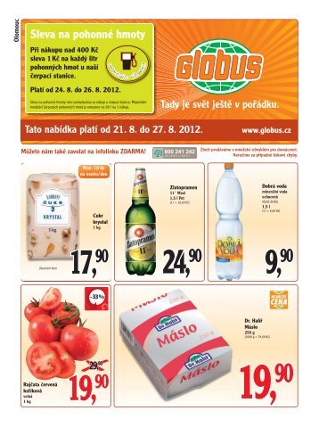 Sleva na pohonné hmoty 29,90 - Globus