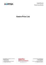 Aastra Price List - GO Connect