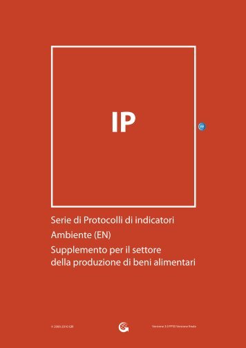 Serie di Protocolli di indicatori Ambiente - Global Reporting Initiative