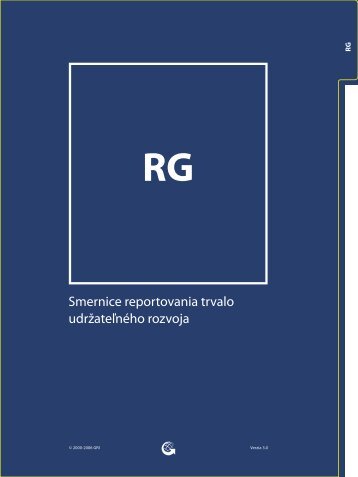 Smernice reportovania trvalo udržateľného rozvoja - Global ...