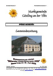 Gemeindezeitung - Göstling an der Ybbs