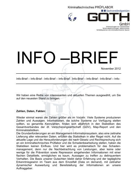 Info-Brief - Info-Brief – Info-Brief - Info-Brief – Info-Brief - GOETH GmbH