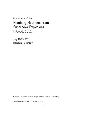 Hamburg Neutrinos from Supernova Explosions ... - DESY Library