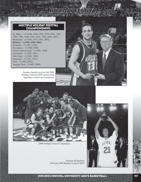 2011-12 Hofstra Men's Basketball Media Guide - GoHofstra.com