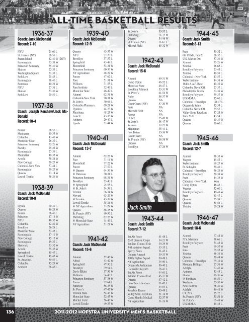 2011-12 Hofstra Men's Basketball Media Guide - GoHofstra.com