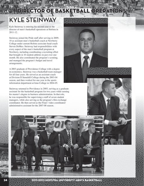 2011-12 Hofstra Men's Basketball Media Guide - GoHofstra.com