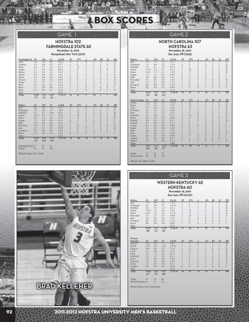 2011-12 Hofstra Men's Basketball Media Guide - GoHofstra.com