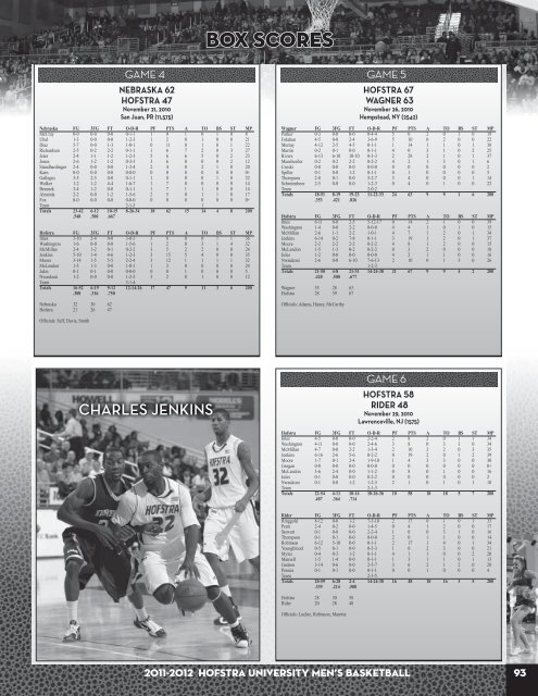 2011-12 Hofstra Men's Basketball Media Guide - GoHofstra.com