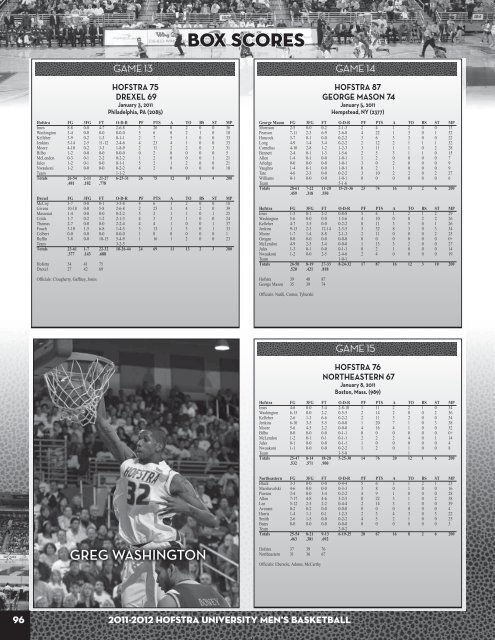 2011-12 Hofstra Men's Basketball Media Guide - GoHofstra.com