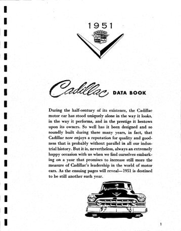 1951 Cadillacs - GM Heritage Center