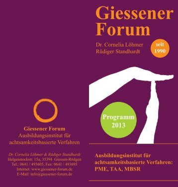 Giessener Forum - MBSR-Ausbildung