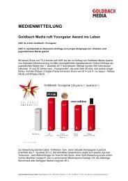 Goldbach Media ruft Youngstar Award ins Leben