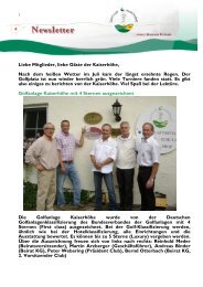 Newsletter 4/10 - Golfclub Kaiserhöhe