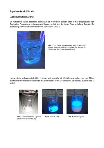 2010 Experimente mit UV-Licht