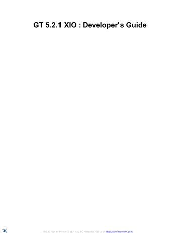 GT 5.2.1 XIO : Developer's Guide