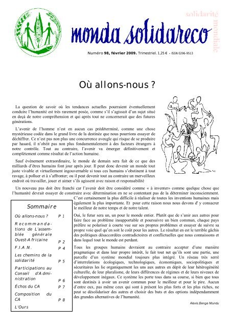 Où allons-nous ? - Solidarité Mondiale contre la Faim