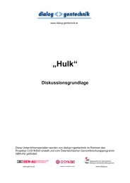 Hulk - Diskussionsgrundlage - Dialog - Gentechnik