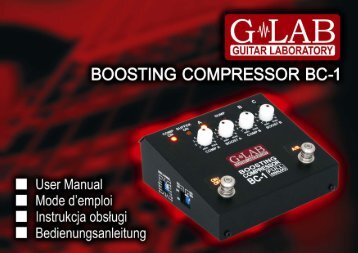Boosting Compressor BC-1 User Manual - G LAB