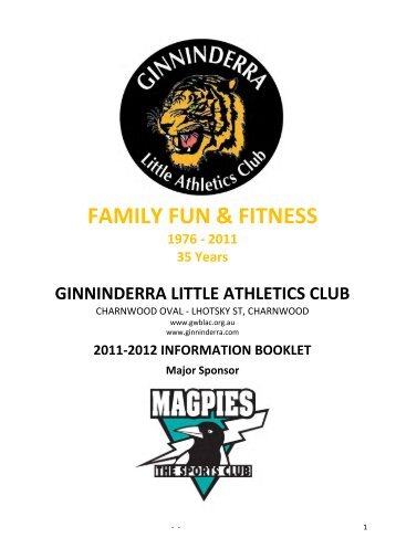 FAMILY FUN & FITNESS - Ginninderra Little Athletics Club