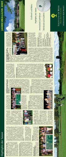 Jahresmagazin 2009 - Golfclub am Meer