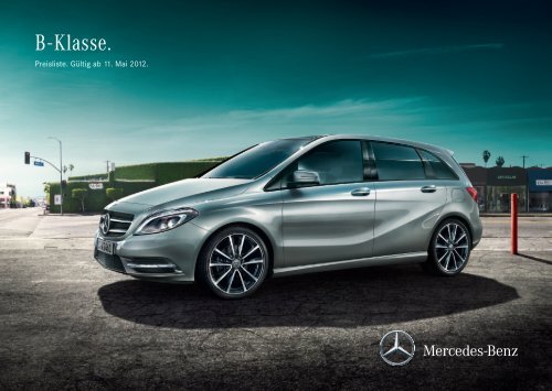 Preisliste Mercedes Benz B Klasse Limousine W246 Vom 11 05 2012