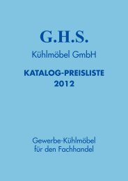 neue produkte - GHS Kühlmöbel GmbH