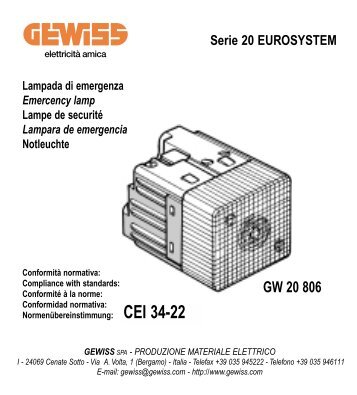 70040159-Lampada GW20806 - Gewiss