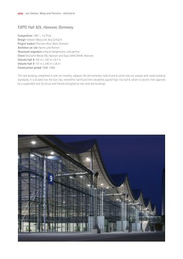 EXPO Hall 8/9, Hanover, Germany - gmp Architekten von Gerkan ...