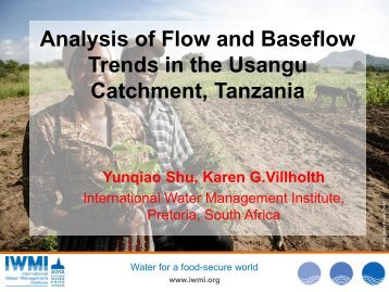 Analysis of Flow and Baseflow Trends in the Usangu ... - GEUS