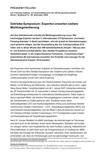 Download (PDF) - Getriebe-symposium.de