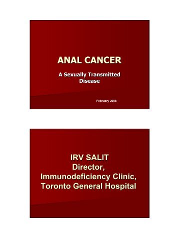 Anal Cancer: A Sexually Transmitted Disease - GMSH