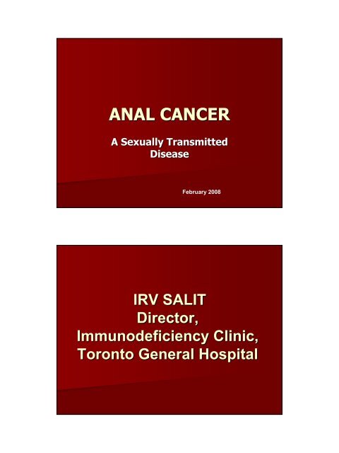 Anal Cancer: A Sexually Transmitted Disease - GMSH