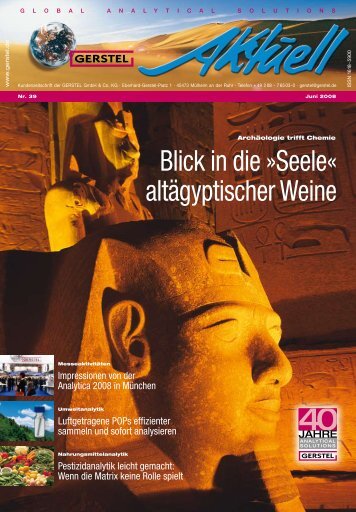 GERSTEL Aktuell Nr.39 (pdf; 2,54 MB) - Gerstel GmbH & Co.KG