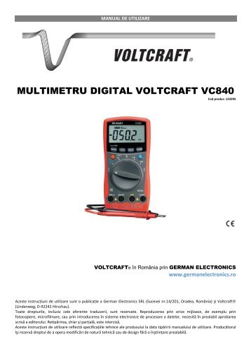 MULTIMETRU DIGITAL VOLTCRAFT VC840 - German Electronics