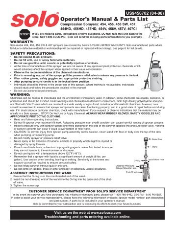 Operator's Manual & Parts List - Gemplers