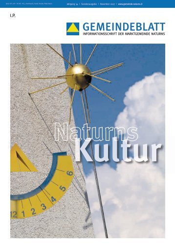 Gemeindeblatt | Sonderausgabe - Kultur (.pdf | 3,29 MB) (0