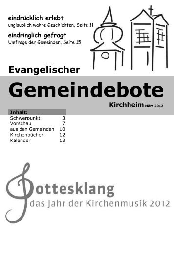 Gemeindebote Kirchheim März 2012 eindrücklich erlebt