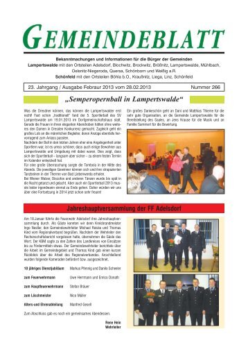 Gemeindeblatt_Februar 2013.qxd - Gemeinde Lampertswalde