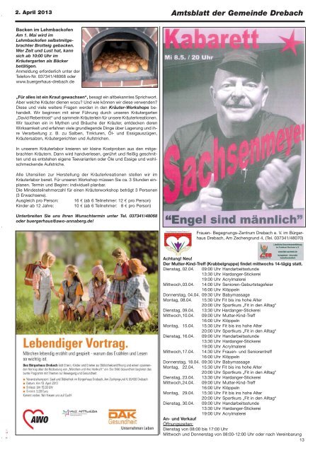 Amtsblatt der Gemeinde Drebach