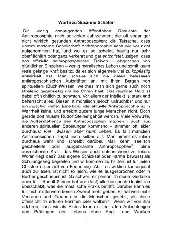 Worte Zu Susanne Schäfer - Geisteskind.de