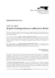 1997 bis 2007: 10 Jahre Gefängnistheater aufBruch in Berlin