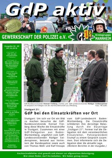 Publisher GdP aktiv 2010-10-04 - GdP Mannheim