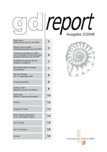 gdreport 2/2006 - Geologischer Dienst NRW