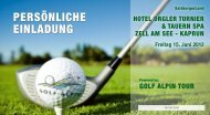 PERSÖNLICHE EINLADUNG - Golfclub Kaiserhöhe