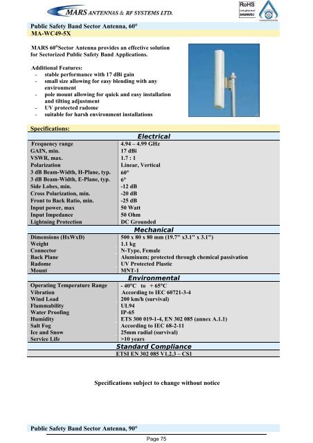 Broadband Access Antennas (WLL,WLAN,WiMAX,802.11) - Gigacomp